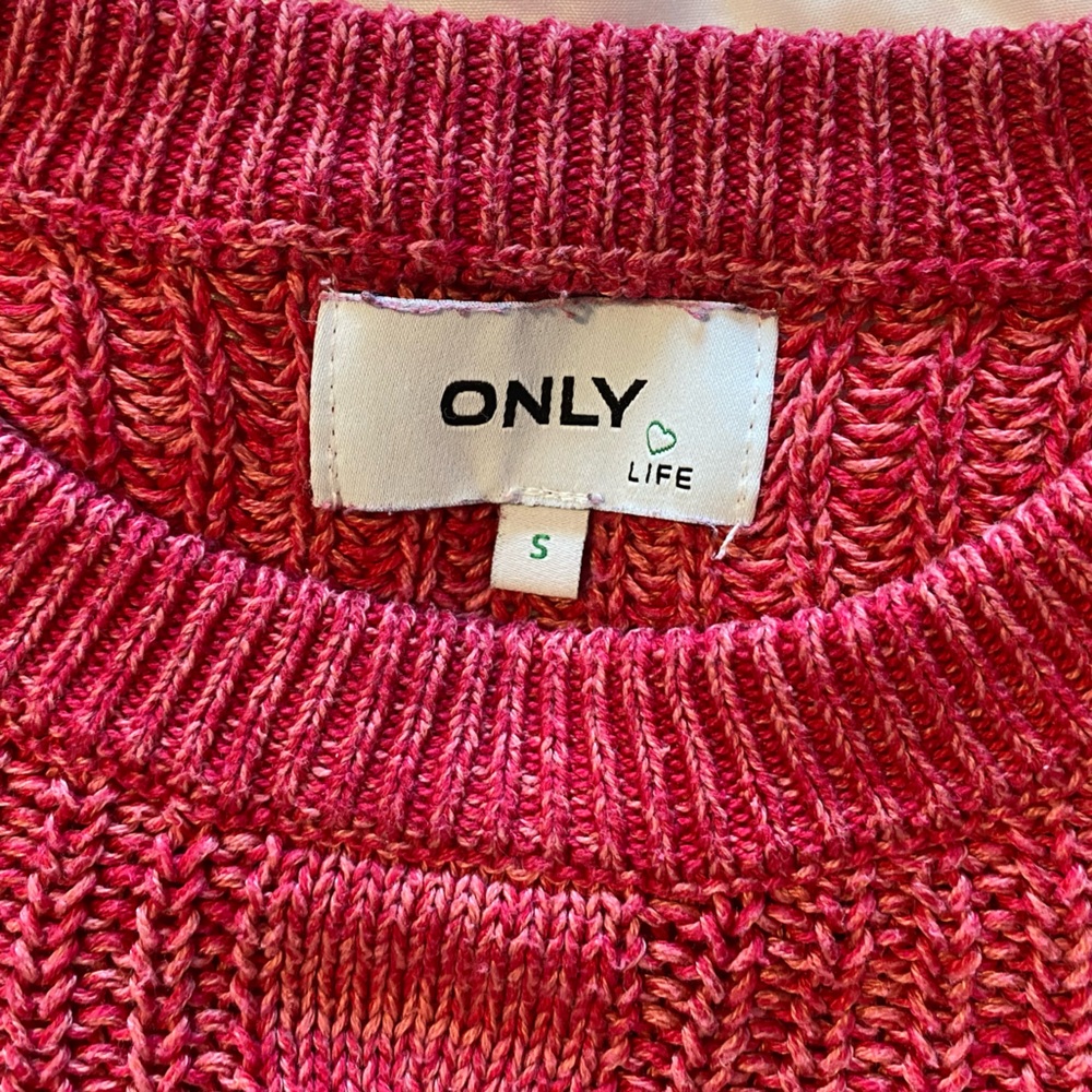 Only Cable Knit Sweater in Raspberry Pink - Picture 4 of 5